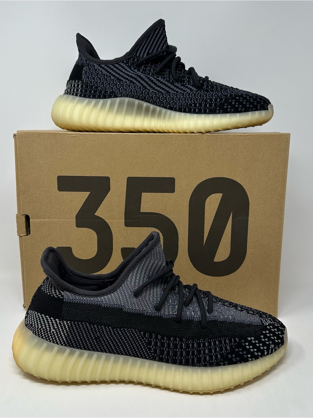 Adidas Yeezy Boost 350 V2 Carbon FZ5000 Black Primeknit Kanye West Mens 9